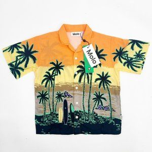 Molo Boys Size 5/6 Hawaiian Shirt Organic Cotton
